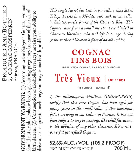 Cognac Grosperrin Fins Bois "Très Vieux"